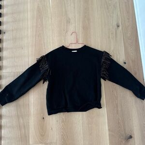 GB Girls Black Fringe Sweatshirt